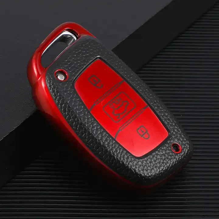Leather TPU Key Fob Cover for Hyundai Tucson Sonata Fe Creta Mistra Elantra Ioniq Venue IX35 I10 I20 I30 Solaris Kona Accent