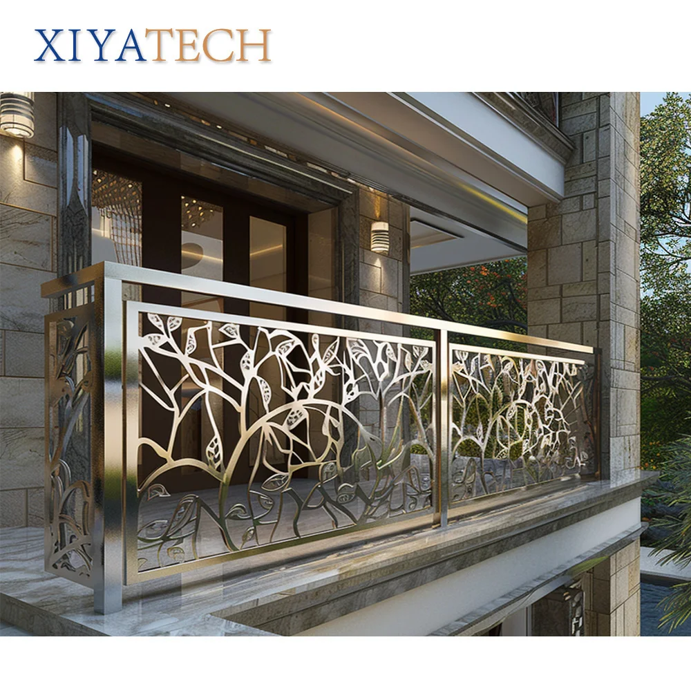 XIYATECH Factory Supply Customized Size Decorative Steel Stair Balustrade Parapet Railing Designs