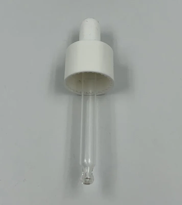 Frosted round shape 20ml flat shoulder dropper  glass bottle