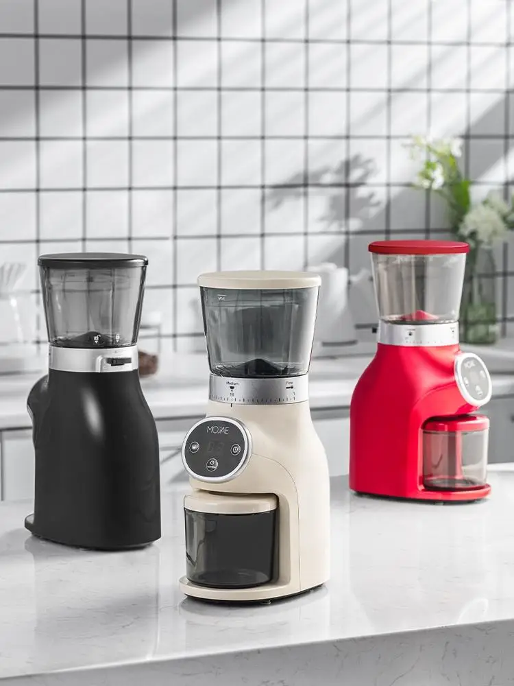 MOJAE Профессиональный бариста 420 из нержавеющей стали конические заусенцы с цифровым ЖК-экраном электрическая кофемолка