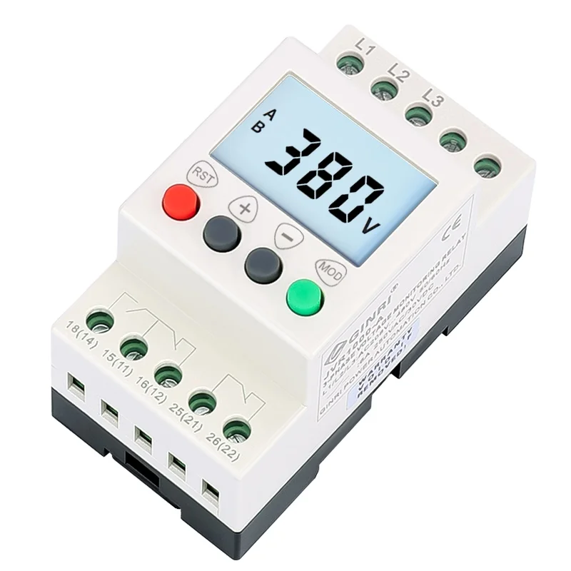 220v 380v 3-phase over under voltage phase protection ac monitoring relay