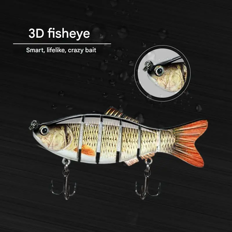 10cm 17g S-stroke 6-section simulation Sinking hard bait multi-section artificial hard Jointed Swimbait lure fishing bait