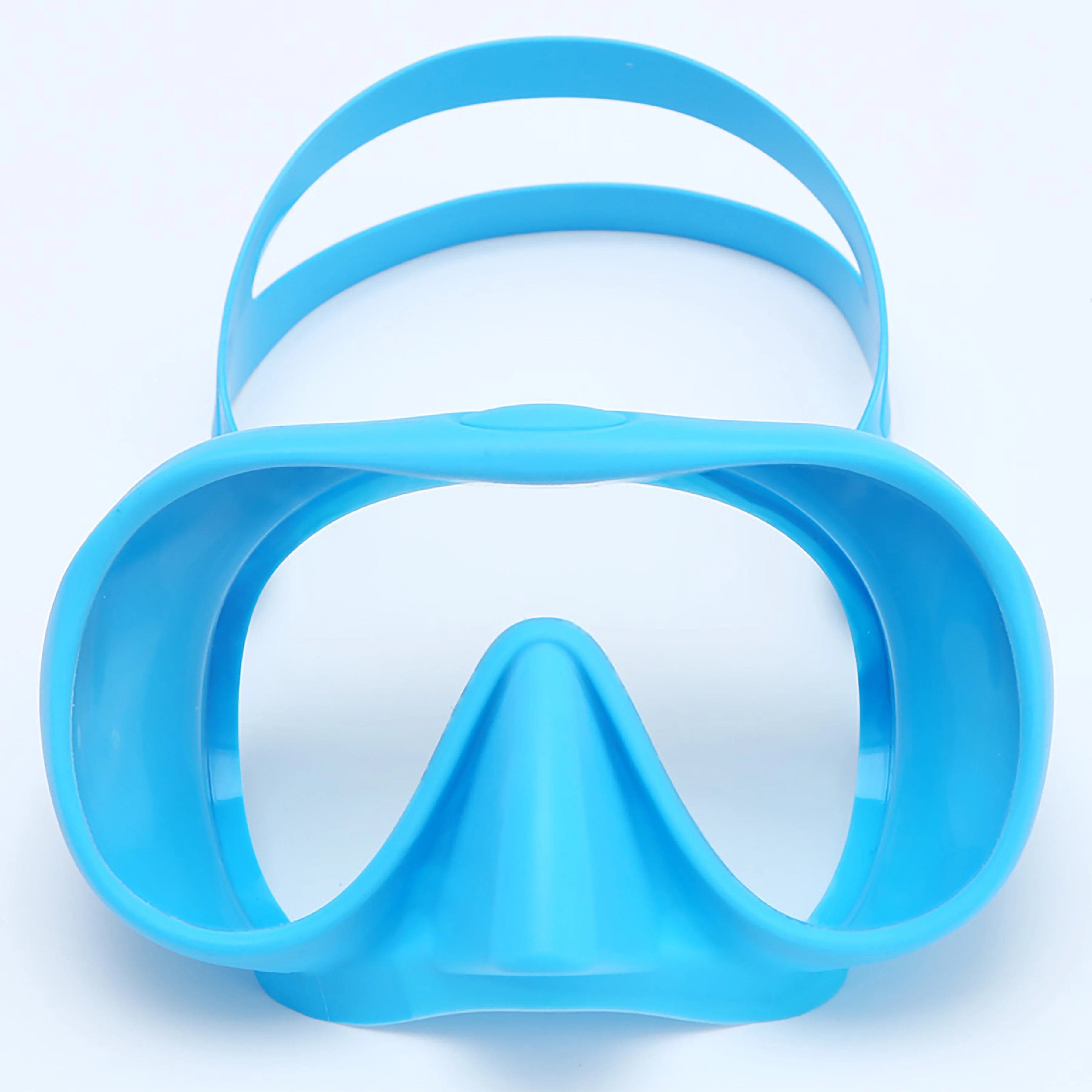 Scuba Diving Half Face Mask Custom LOGO Full Silicone Tempered Glass Adult Low Volume