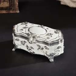 Metal Crafts Retro Princess Jewelry Box Small Jewelry Box Storage Jewelry Toothpick Box Cotton Swab