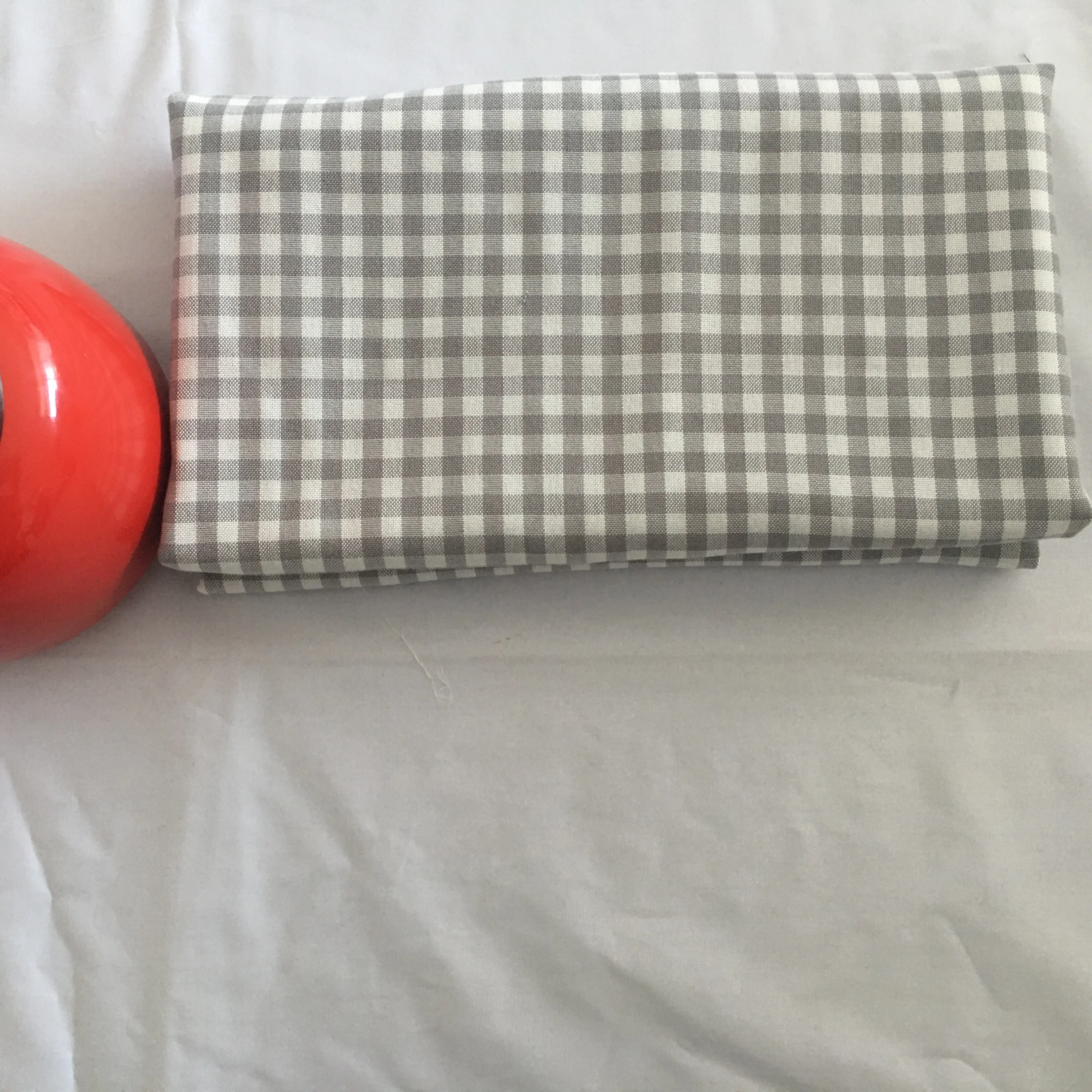 Soft and silky 100% cotton dyed and printed checked fabric