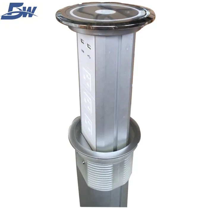 BW Home elevation tower electrical outlet motorized lift pop up power plug charger kitchen socket