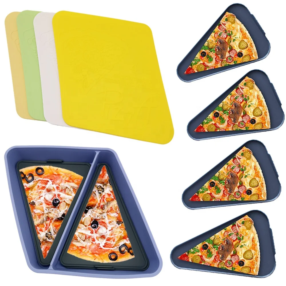 Новый многоразовый контейнер для хранения пиццы, портативный силиконовый Ланч-бокс для пиццы с крышками