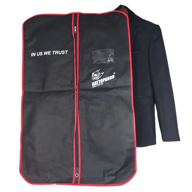 Travel Compostable Garment Bag Wedding Dresses Custom Garment Suit Bag With Zipper Cotton Plastic Garment Bag Wholesale