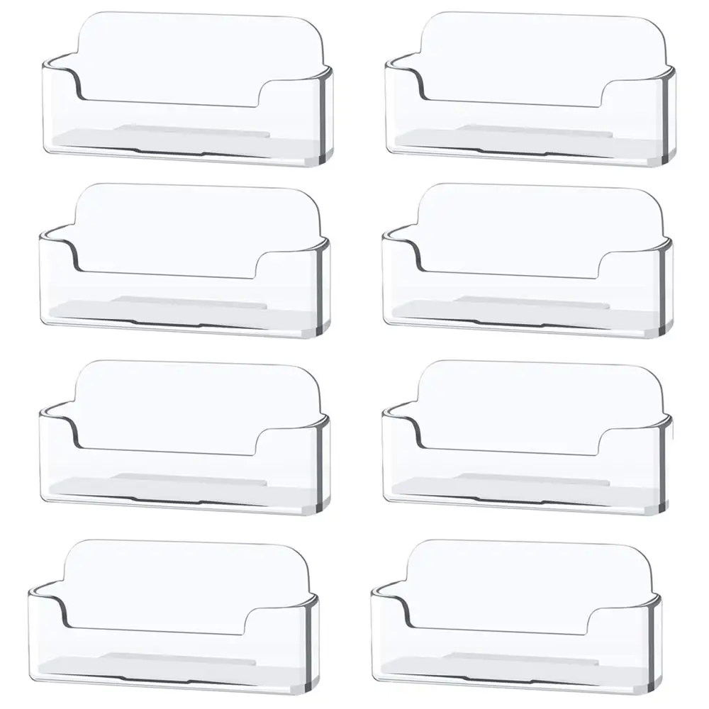 Plastic Business Card Holder Office Business Card Acrylic Display Stand Clear Acrylic Business Card Case for Desk