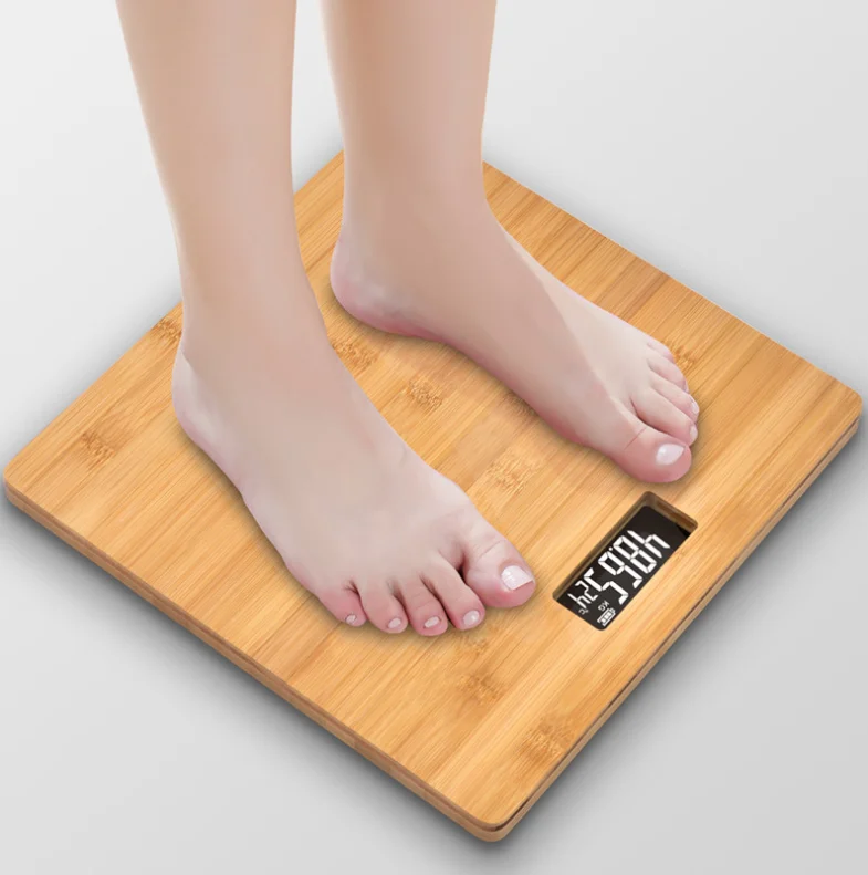 Environmental Protection Bamboo Plate Household Electronic Body Scale Multifunctional Weighing Scale Factory Direct Sales