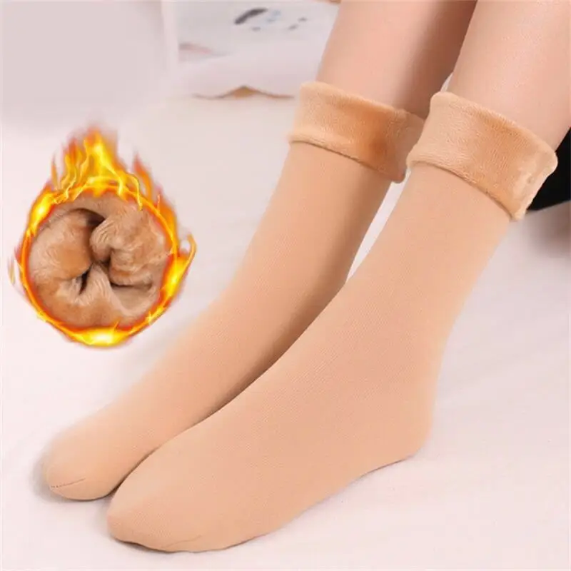 Wholesale Custom Print Warm Fuzzy Winter Women Thermal Plush Socks Fashion Winter Warm Socks