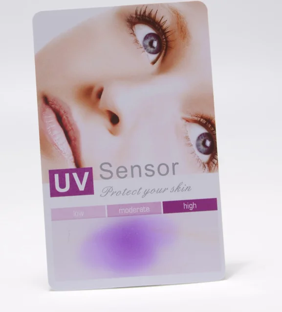 UV test card Photochromic PVC card Summer sunscreen anti-UV test card Outdoor travel UV test