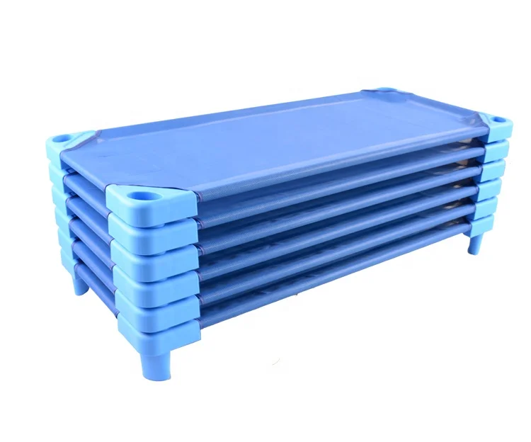 Cheap toddler bedding plastic baby cot bed  stackable daycare beds