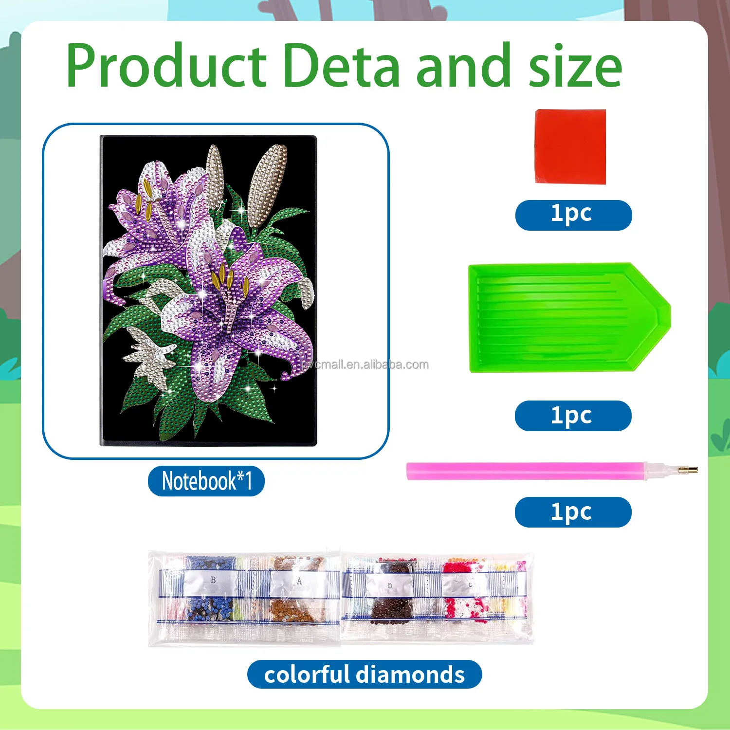 Wholesale Kids Crafts DIY Creative Art Diamond Painting Note Book Animals A5 Diamond Painting Embroidered Notebook for Children