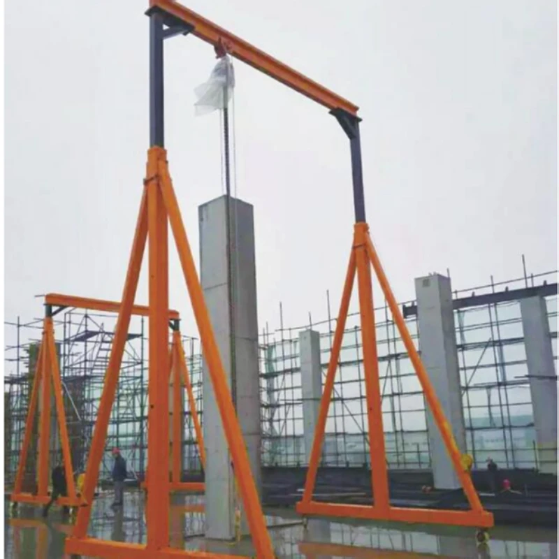 Simple convenient and diverse small movable height-adjustable 500kg to 5ton 10ton electric or manual mobile gantry