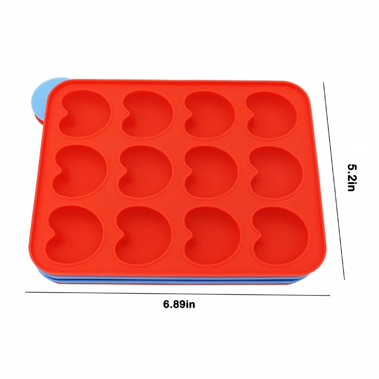 12 Cavity  Silicone Lollipop Molds Candy Chocolate Molds