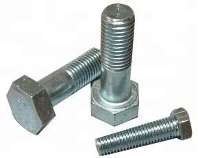 High quality silver and black hex bolts are available in large quantities