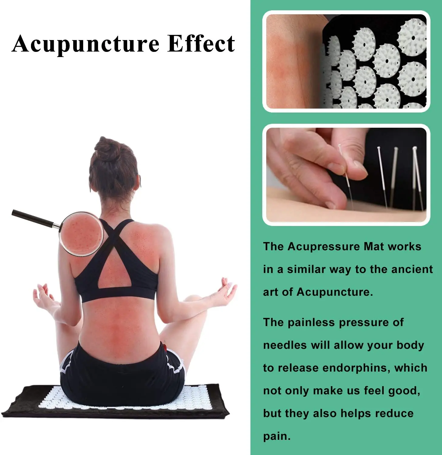 Bilink custom printed Anti Tear Bed Of Nail Acupuncture And Pillow Therapy Acupressure Mat