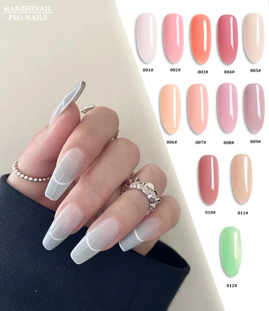 Private Label Wholesale 30g pink painless building gel nails soak off nail gel