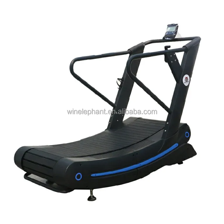 Commercial Mechanical Non Motorized Motor Zero Anti Gravity Free  Curved Manual Treadmill Running self-generating Machine