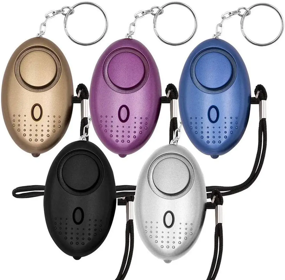 Wholesale Sound 130DB Personal Self Defense Alarm Safety  Keychain with Led Light