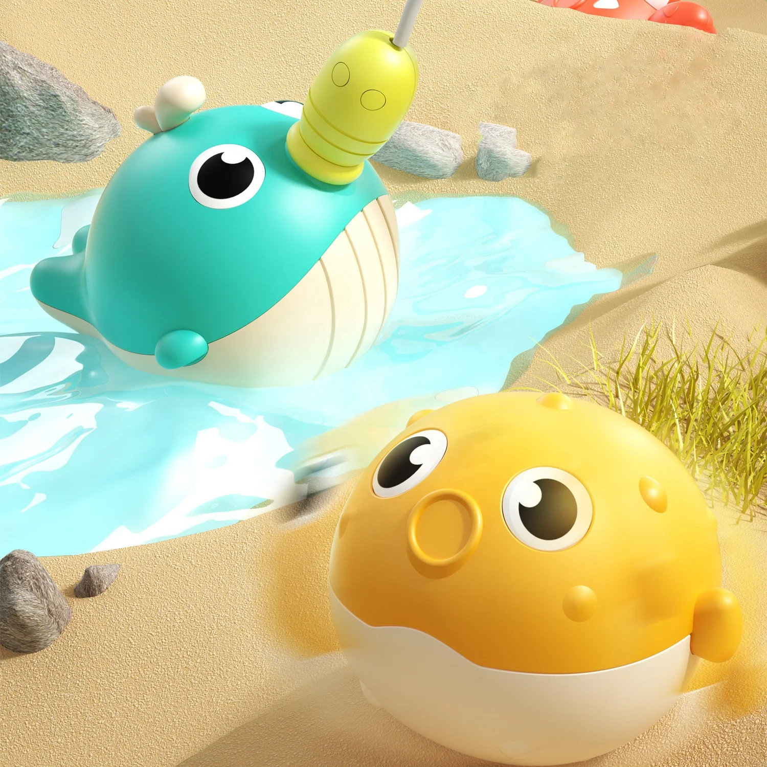 Kids Educational Toy Fishing Toy Water Paly Fishing Game Bath Set Cute Swimming Baby Bath Toy