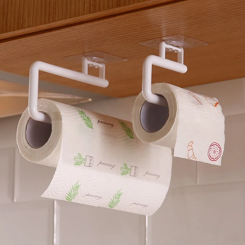Plastic Rotatable Organizer Tissue Holder and Duty Bathroom Towel Racks For Kitchen Hanger Toilet Paper Holder