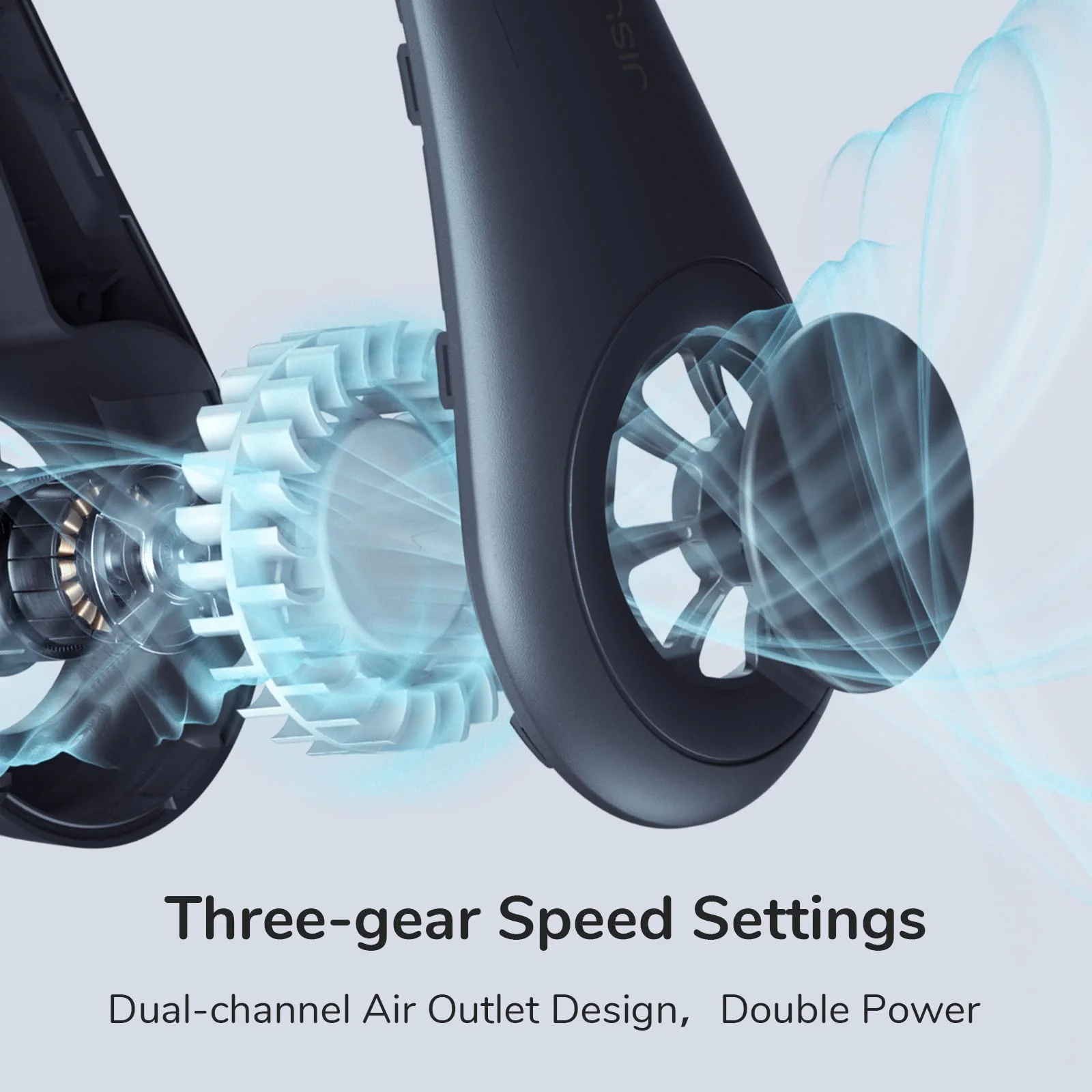 Huabao personal fan mini portable neck leafless hanging neck fan 4000mah wearable fan neck