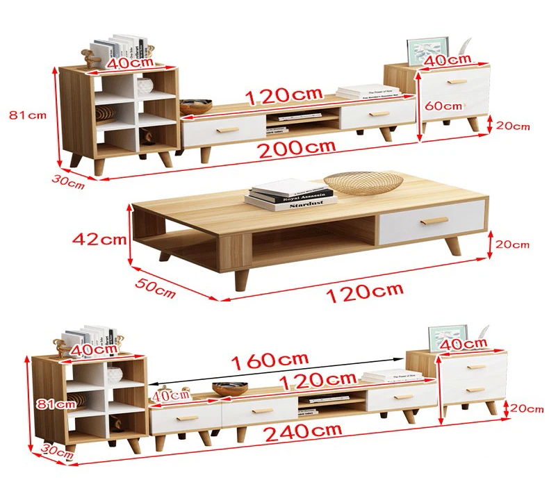 China manufacture meuble tv vitrine furniture living room high grade sets tv table