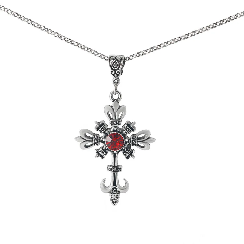 Wholesale Popular Selling Vintage Jewelry Fashion Pendant Necklace Gothic Cross Pendant Necklace In Bulk