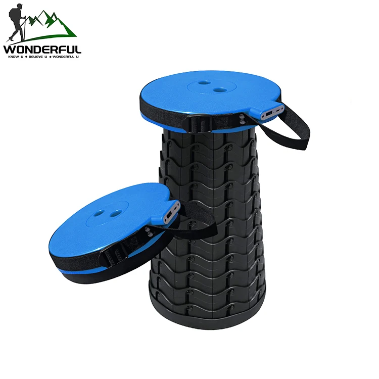 Travel waiting fishing camping USB mobile power supply multifunctional portable adjustable foldable collapsible telescopic stool