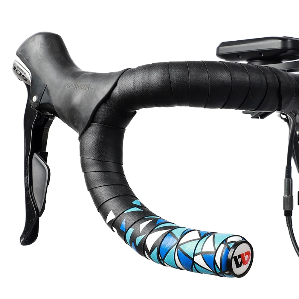 Professional Road Bike Handlebar Tape EVA PU Bicycle Handlebar Tape Anti-slip Shock Absorption Cycling Wrap End Plug