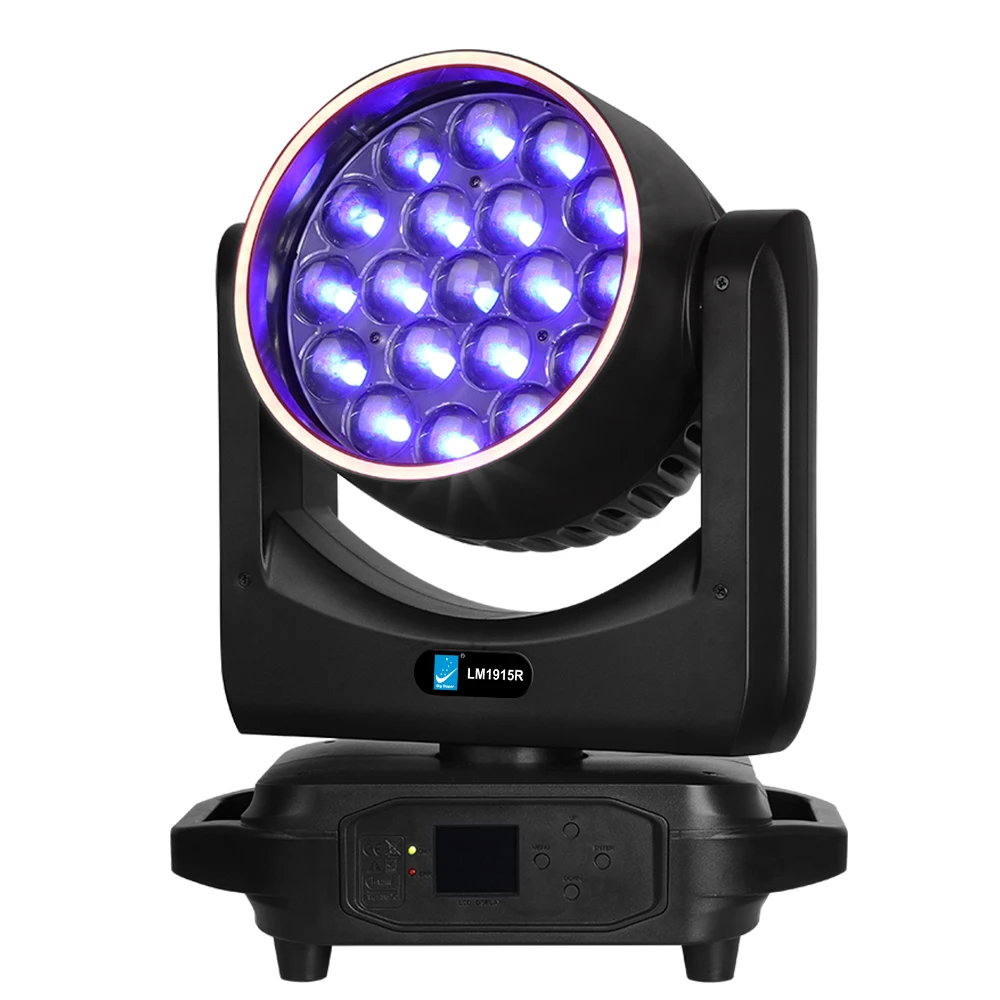 Большой ковш 19x15 Вт RGBW LED 4 в 1 Бар Диско-сценические огни пчелиный зум фокусировка движущаяся головка Омыватель LM1915R