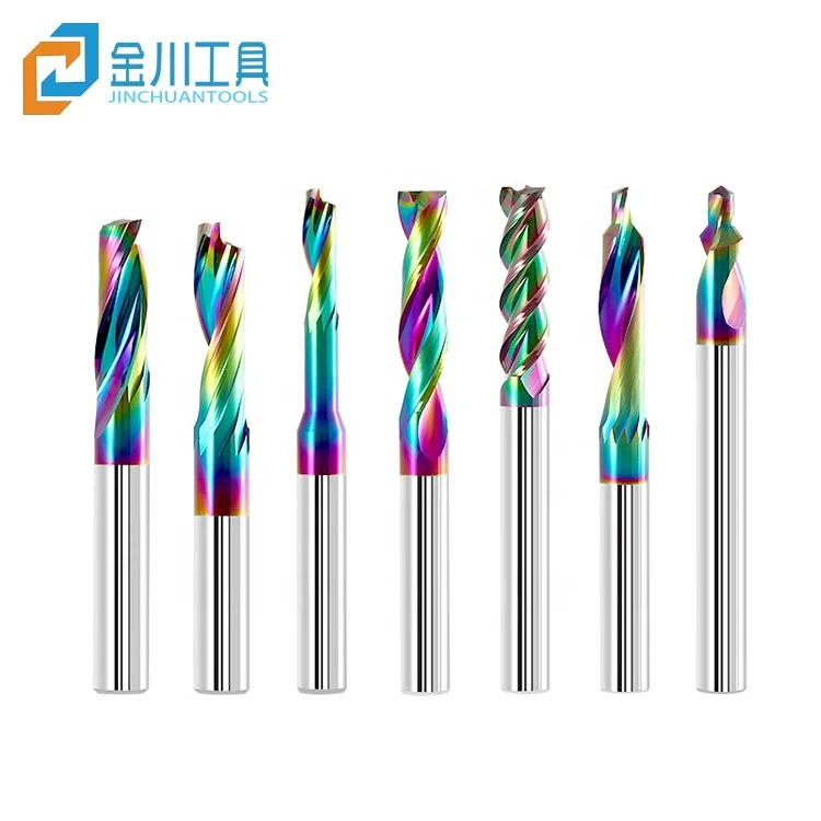 JC hot sale Top quality Milling Cutter Super Coated Single Flute End Mill for Aluminum Door Window router bit