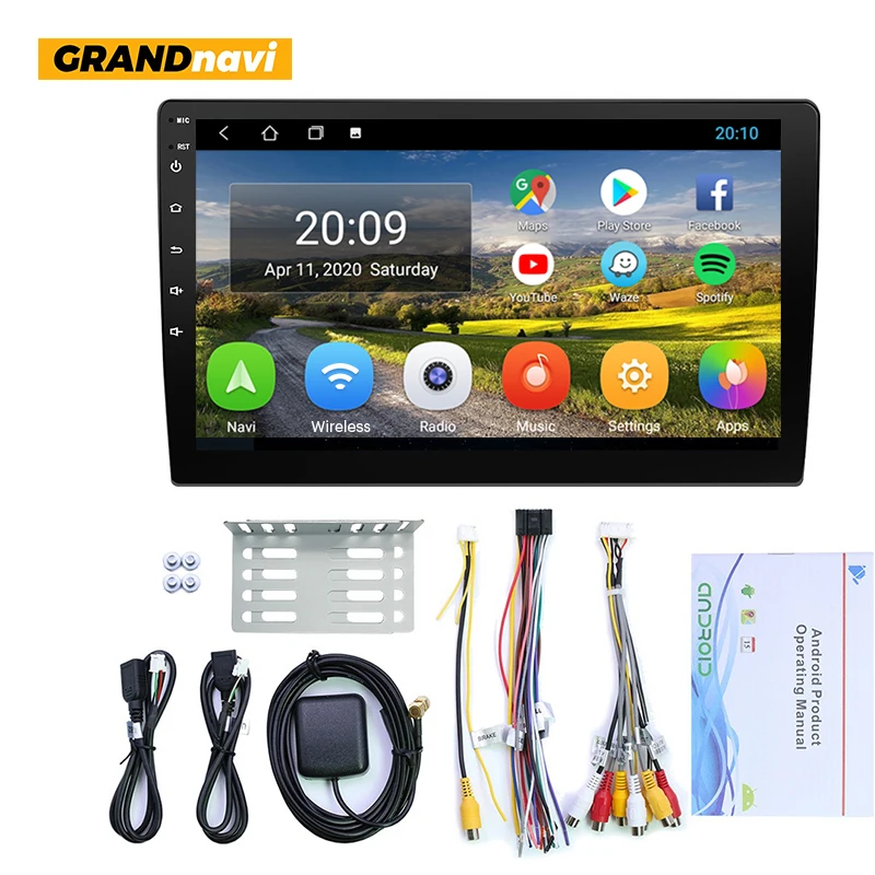 Grand 2 + 32G 2din dsp стерео android 10 дюймов Аудио двойной din радио pantalla тактическая 1