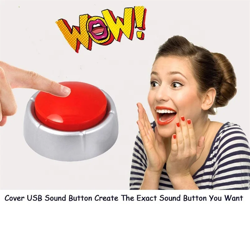 Factory Cheap Programmable USB Sound Button Game Push Button Answer Buzzer - Make Your Own Button by Uploading Audio Files