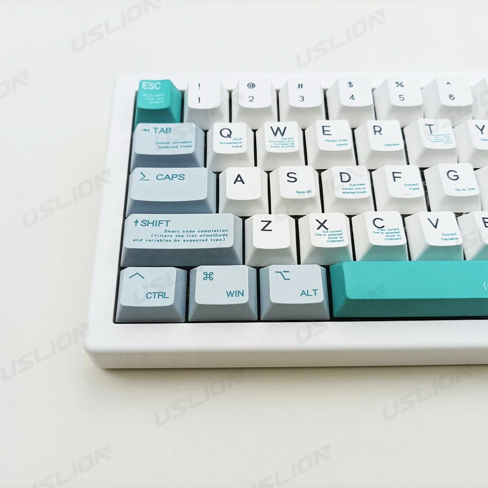 USLION 128 Keys PBT XDA Mechanical Keyboard Keycaps Set Anime Sublimation Artisan Cute Gradient Gaming Custom Keyboard Keycaps