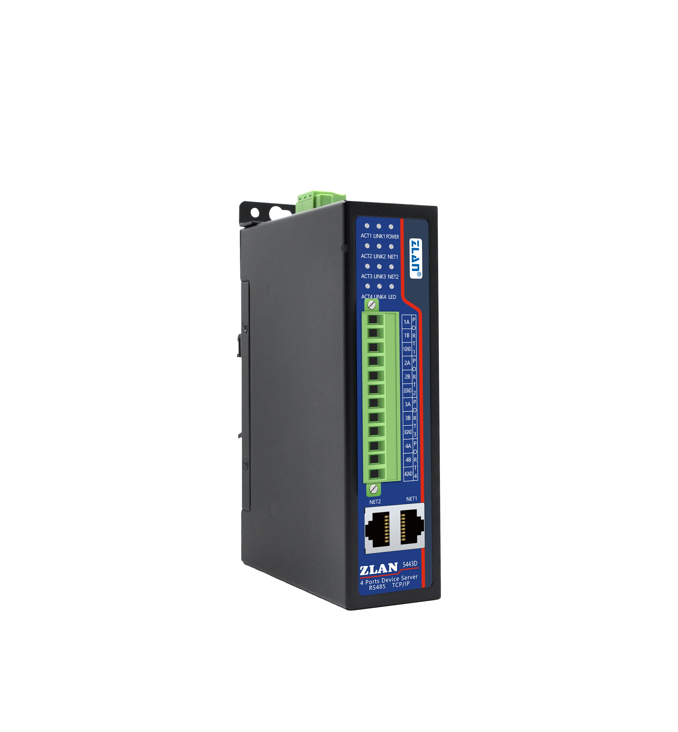 4 port Isolating serial to Ethernet TCP IP Converter Modbus RTU TCP