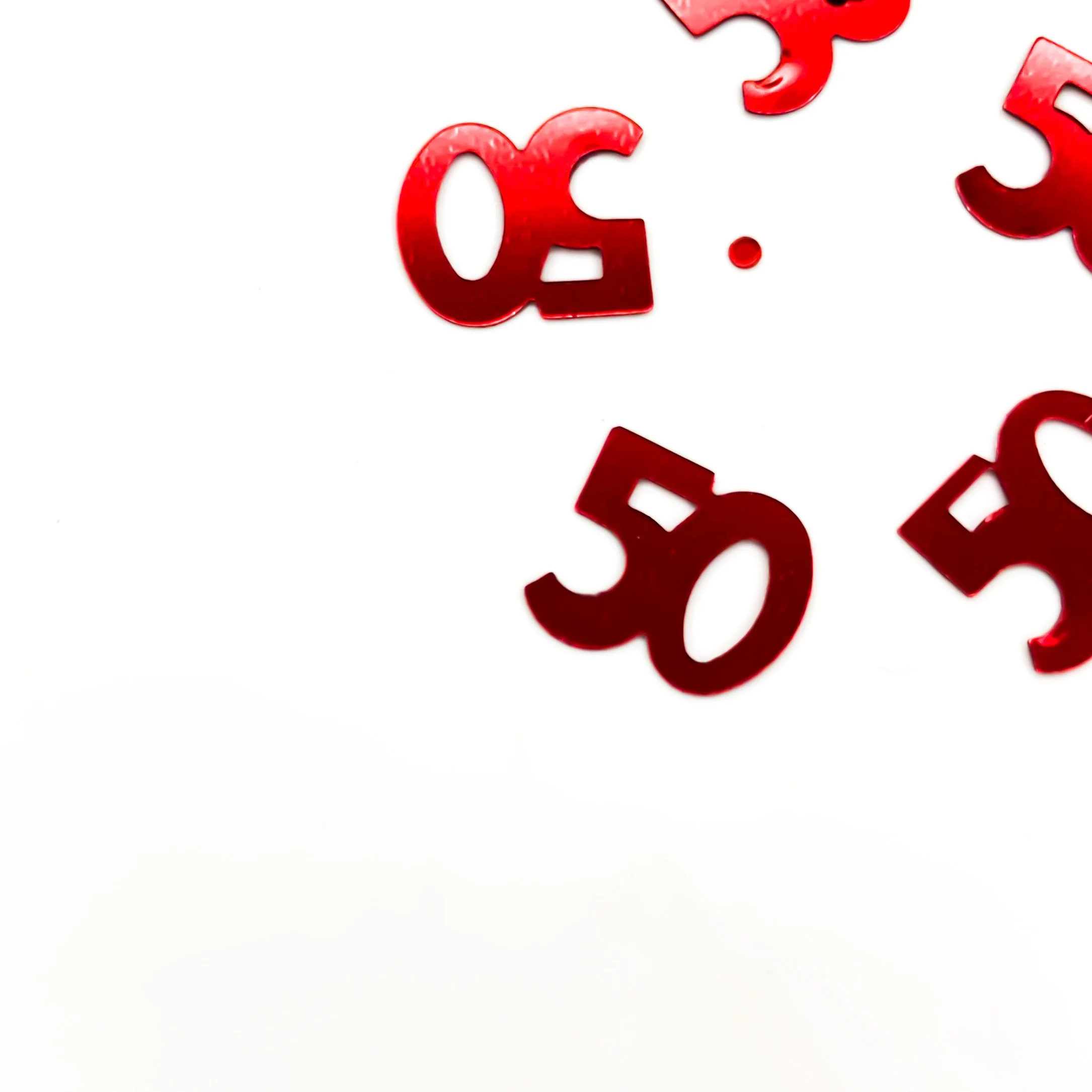 Блестки из ПВХ и ПЭТ в форме цифр 50, нестандартные блестящие рождественские праздничные украшения