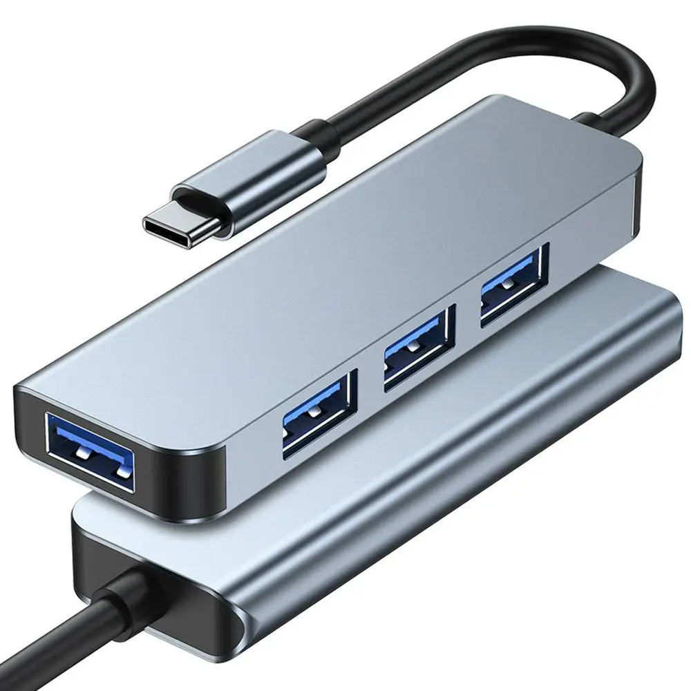 Hub 4-in-1 USB Network Hub USB C To USB 3.0 Port Hub Type-C 3.0 Splitter Docking Station Multi-function Interface Expansion