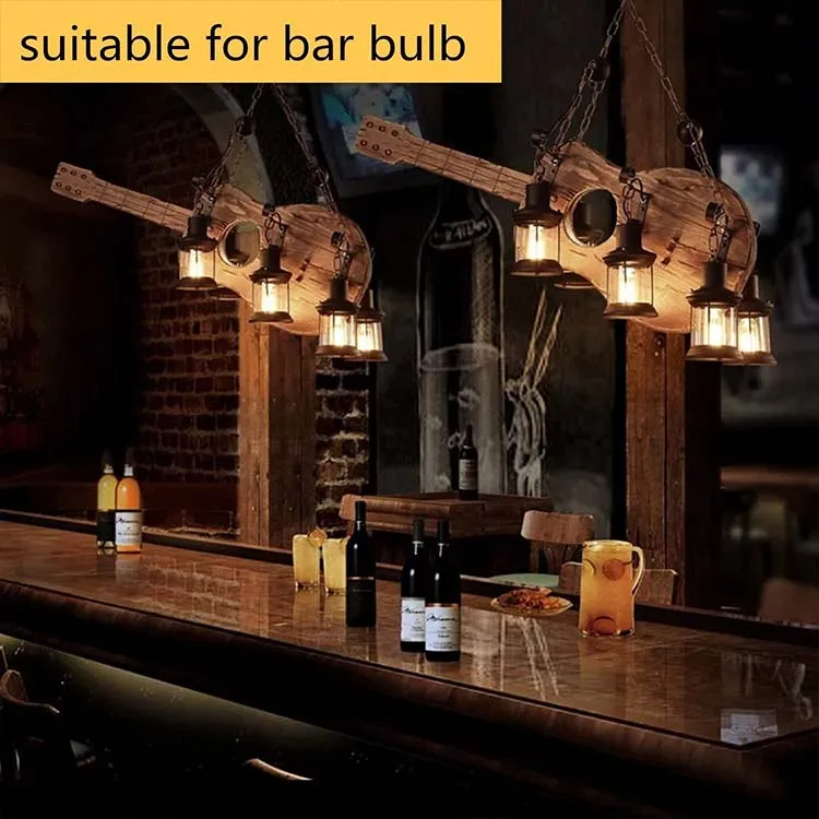 LED Retro Vintage Amber T45 2W 4W Decorative Filament Lamp LED T Bulb for Indoor Lighting