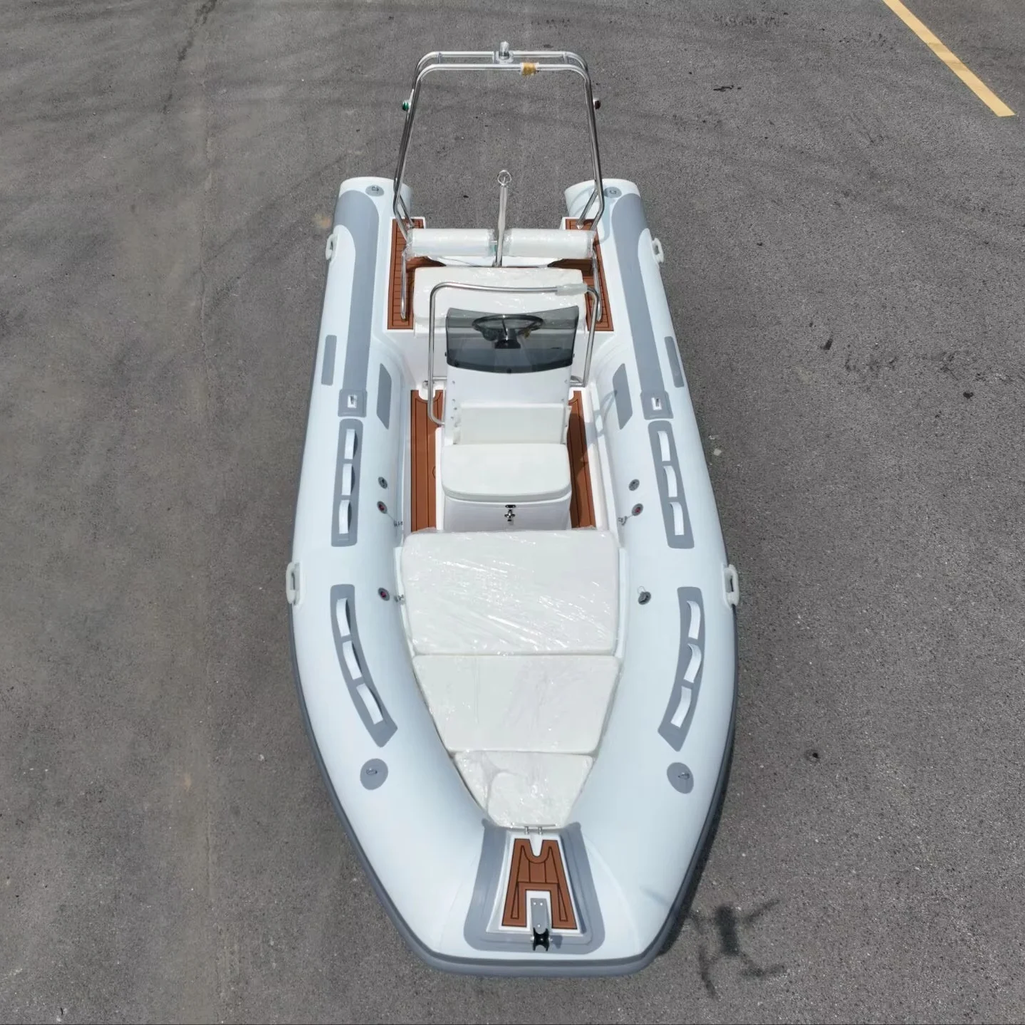 2024 Year 480 RIB Boat with Outboard Motor Inflatable PVC Hull Sailing Yacht with Deep V Fiberglass Hypalon Material for Sale