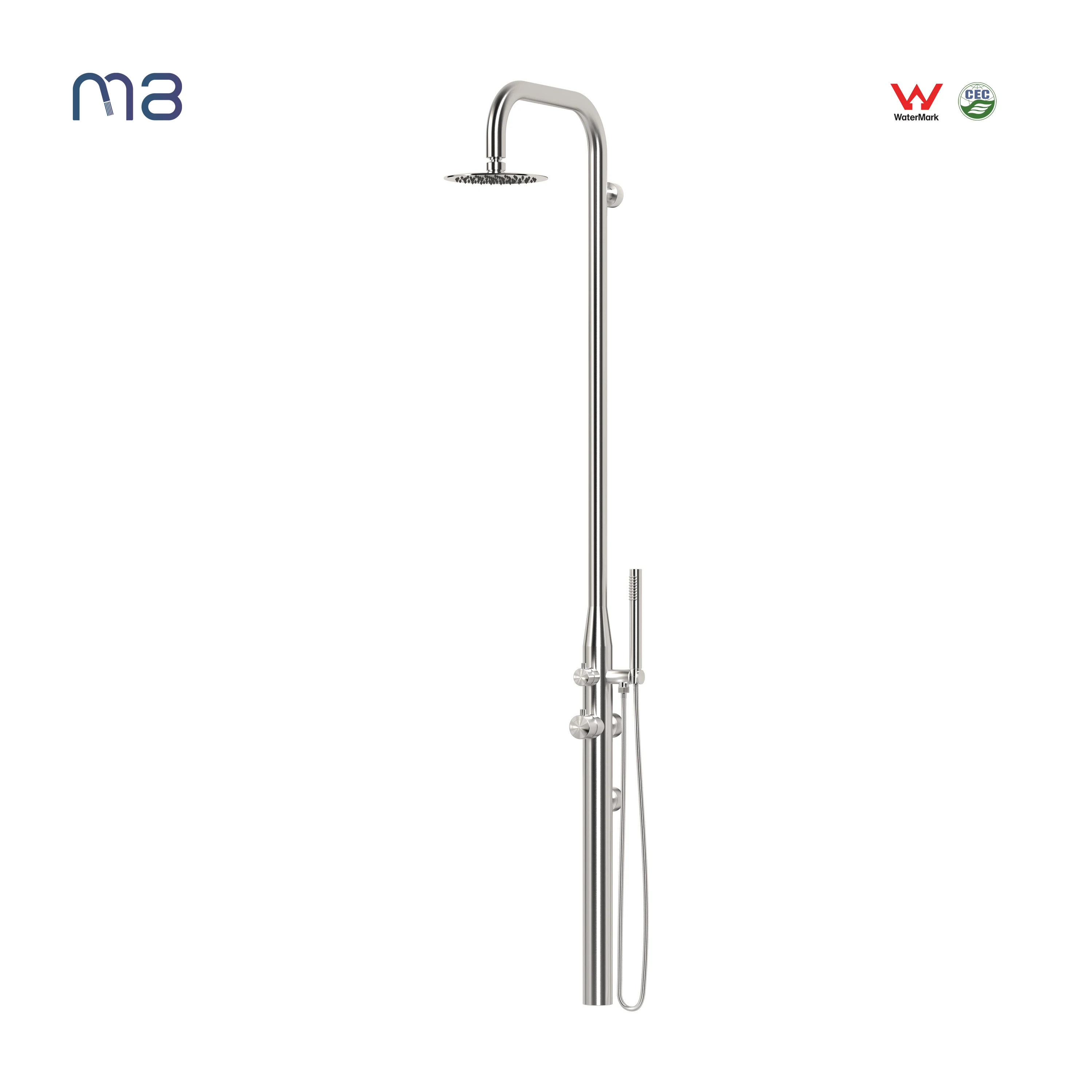 Bath waterfall A1009  Outdoor showers  316L  stainless steel wall mount faucet hot water mixer rain shower column