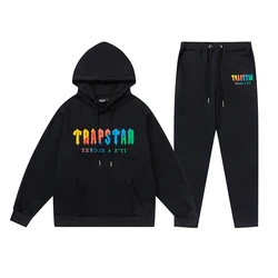 Thicken print embroidery hoodies Trapstar track suit Loose Sportswear Custom Mens Man Jogging Gym Fitness Wear Tracksuits Set