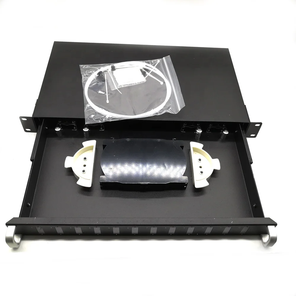 144 port fiber optic patch panel with adapter pigtail sc apc/upc lc apc/upc patcch panel necero fibre optic patch panel