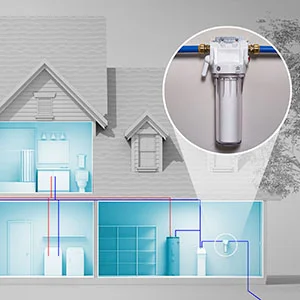 Standard 20 inch clear color 3/4 NPT on the inlet and outlet Water Filter Cartridge Housing with Cape