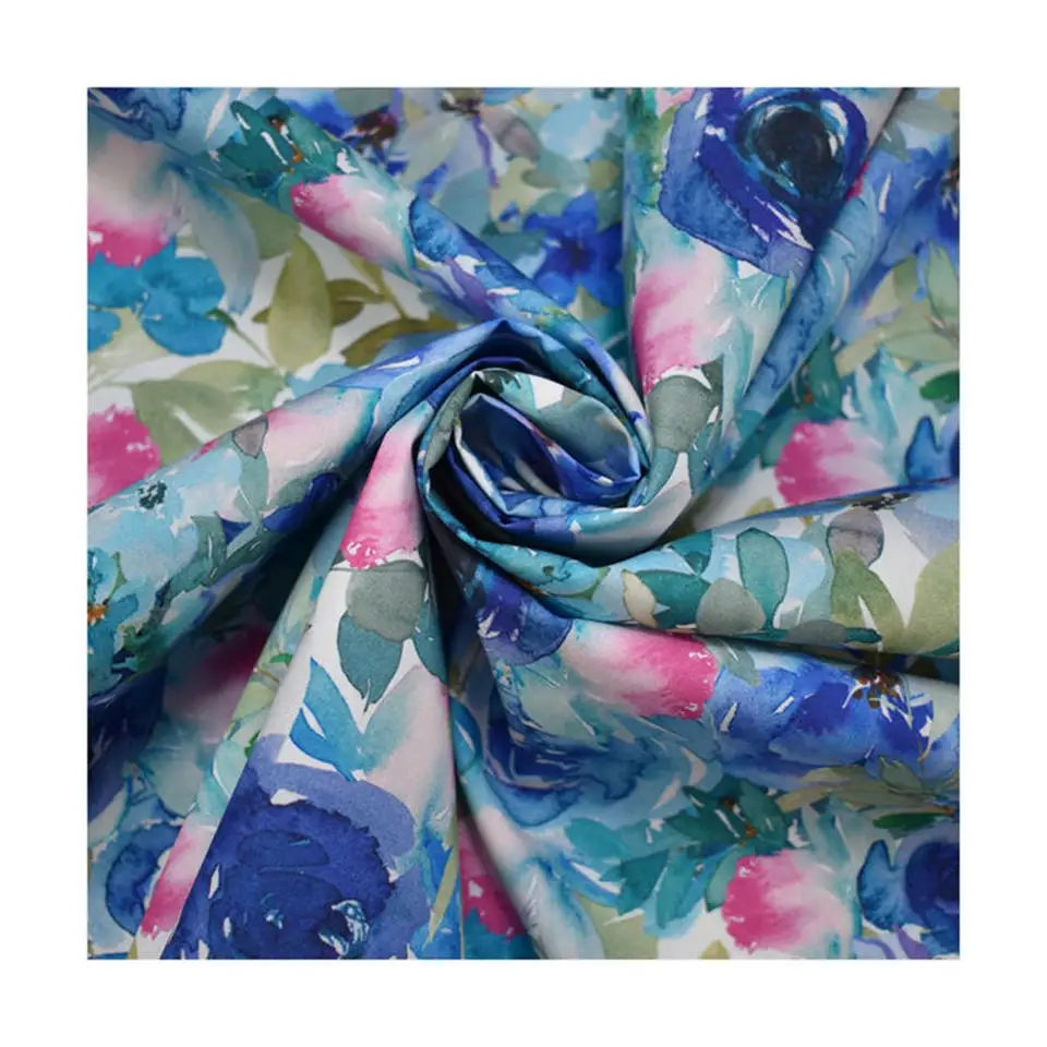 custom digital printing cotton woven fabric cotton poplin twill sateen canvas fabric