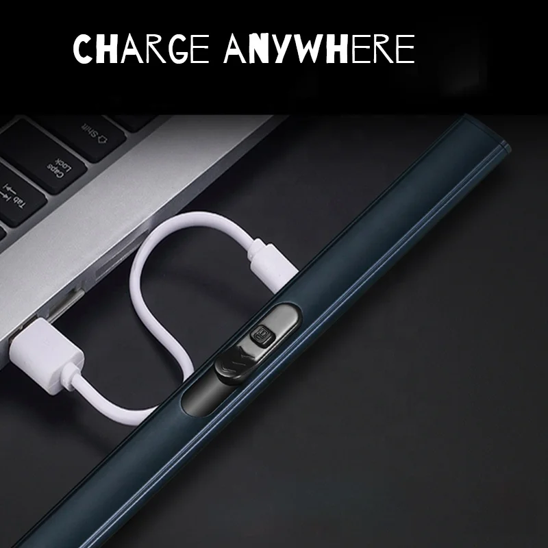  Беспламенная usb длинная кухонная электрическая зажигалка-свеча ветрозащитная мини-зажигалка для кемпинга и