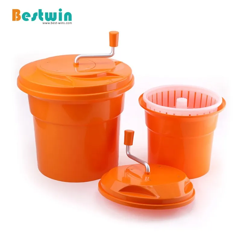 Commercial Kitchen Food Grade Plastic 25L 5.5Gallon Salad Dryer Vegetable Lettuce Spinner
