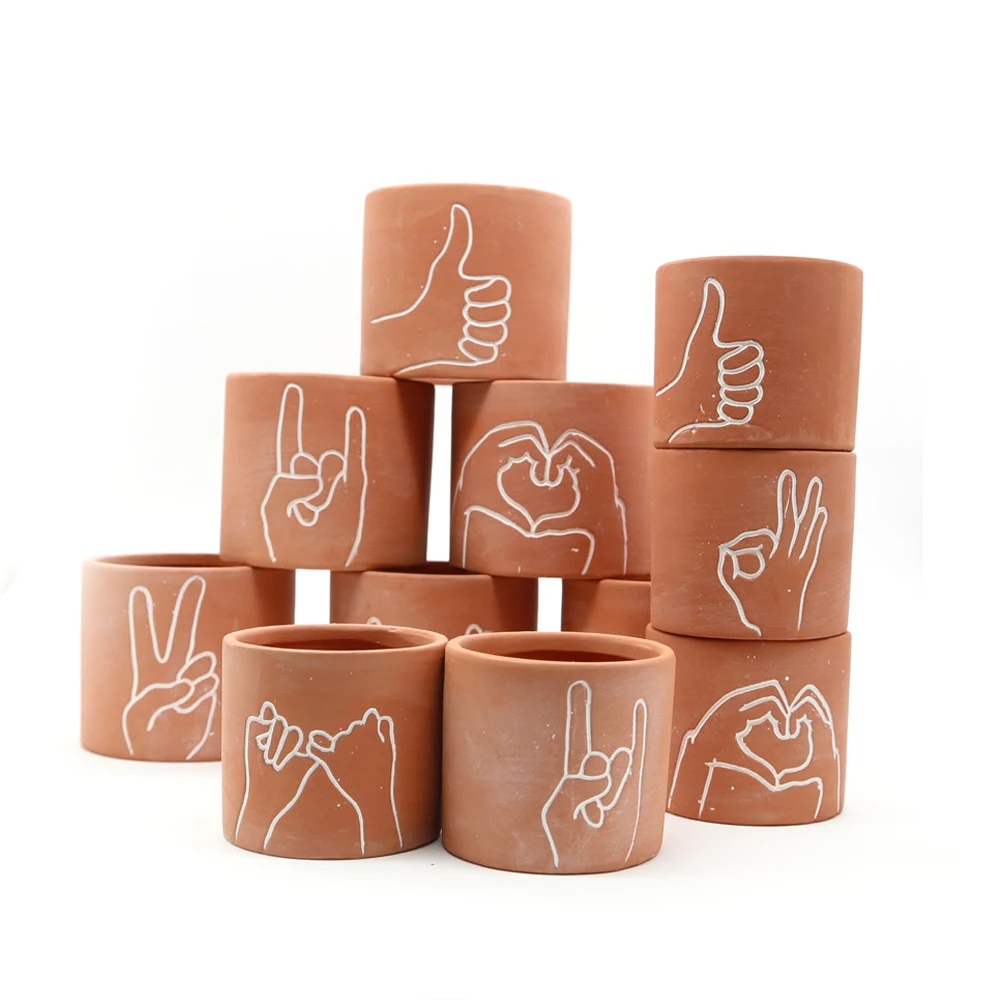 Good Price terracotta cylinder pot bowl planter bonsai for indoor